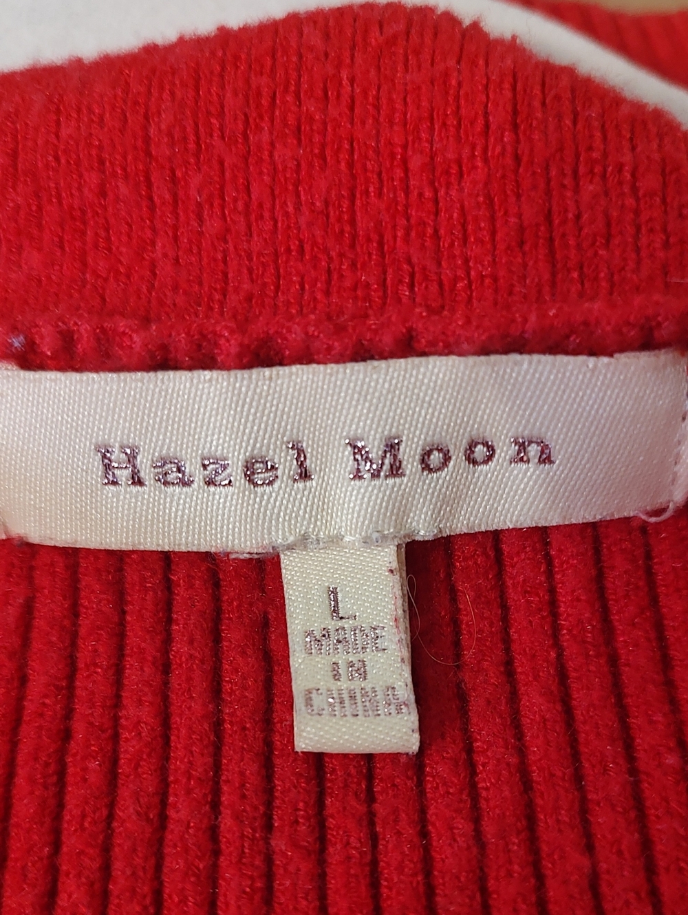 Hazel Moon Red Ribbed Short Sleeve Button-Up Top - Picture 3 of 4